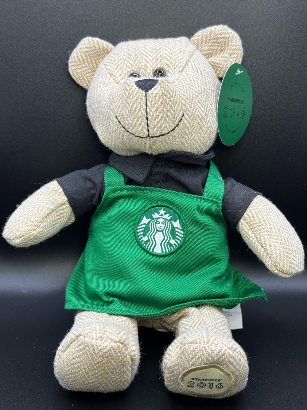 Starbucks Bearista Bear 2016 Limited Edition Herringbone Tweed Plush